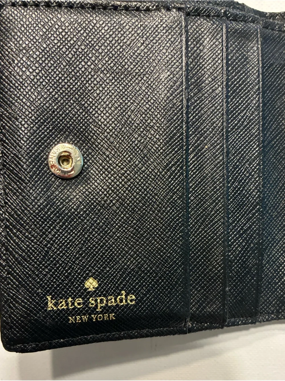 kate spade Black Polka Dot Compact Wallet
